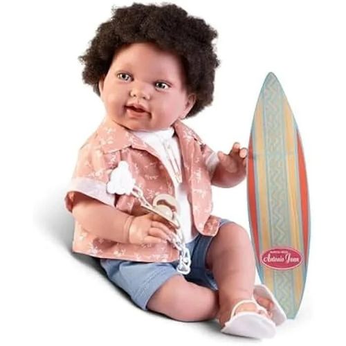 Poupée Nouveau-né - ANTONIO JUAN - 33361 Pipo Surfeur - 42 cm - Accessoires de Surf - Mixte