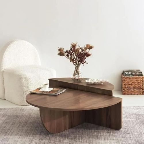 Table D'appoint Rhin Design Panneau De Particules Nogal