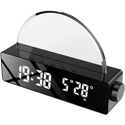 Letnerny-Lampe De Lever De Soleil, Réveil, Lumière De Réveil, Simulateur D'aube, Lampe Solaire De Chevet, Lumières Changeantes De Couleur Pour Chambre À Coucher, Noir, Facile À Util R