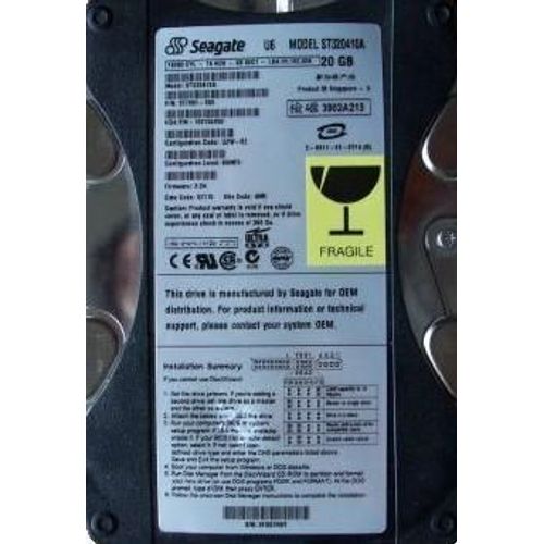 SEAGATE  ST320410 - Disque Dur 20 Go - Ultra ATA 100