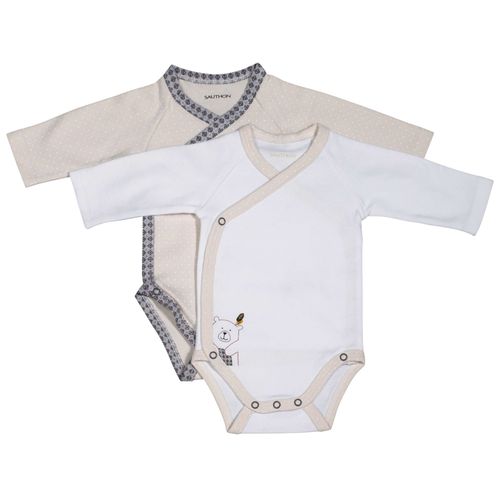 Bodies Bébé À Manches Longues Lot De 2 Beige