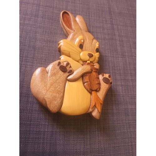 Plaque De Porte Lapin En Bois