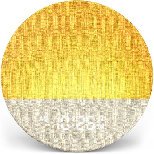 Letnerny-Sunr 1 Reveil Lumineux Machine À Bruit Blanc 29 Sons Apaisants, Reveil Simulateur D'aube, Routines De Sommeil Personnalisables, Veilleuse À Intensité Variable, Reveil Lever De Soleil