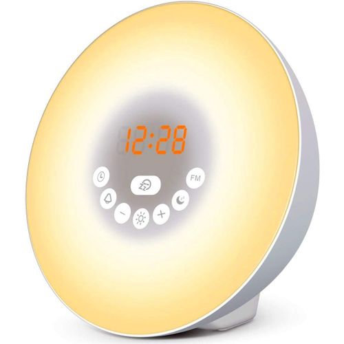 Letnerny-Réveil Lumineux - Simulateur D'aube - Avec Option Afficheur Eteint - Vivez Des Matins Plus Zen - Reveil Lumière Progressive (Tl-850)