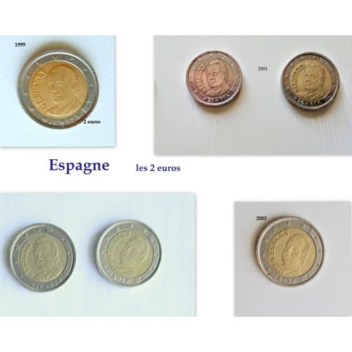 6 Pièces De 2 Euros Espagne