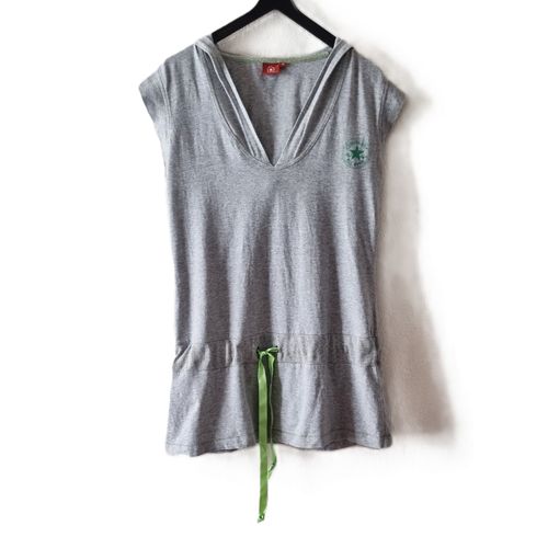 Tunique Converse Taille M Grise Et Verte Coton Stretch