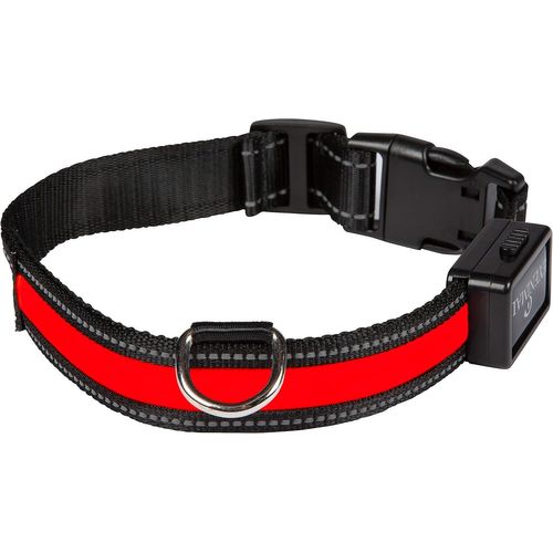 Ershi-Collier Lumineux S Rechargeable Usb Rouge Pour Chien[737]