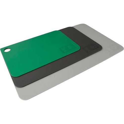 Ershi-Chefkoch Lot De Tapis De Découpe À Code Couleur Pour Différents Aliments Vert/Gris/Gris Clair ¿ Protège Les Plans De Travail[1098]