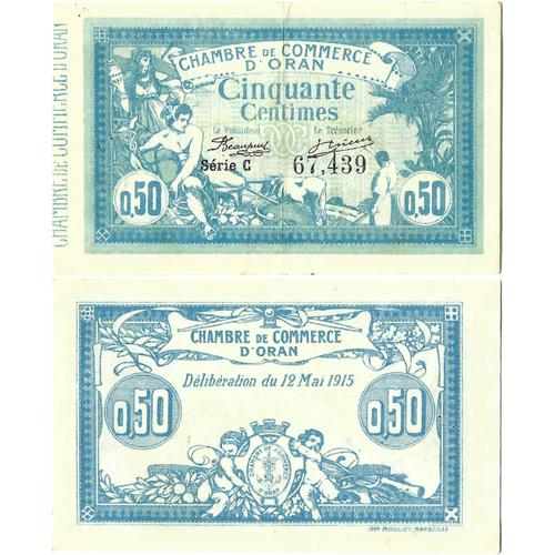 France - Billet - Chambre De Commerce D'oran - 50 Centimes - 1916 - Jp.141.04 - 15-300