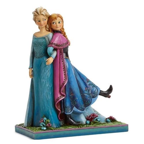 Figurine De Collection - Disney - La Reine Des Neiges - Elsa Et Anna - Résine - Violet - 14 Ans+