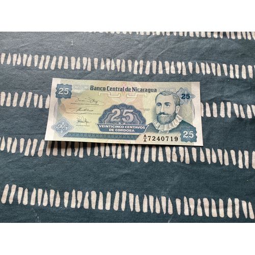 1 Billet De 25 Centavos, Nicaragua, Année 1991.