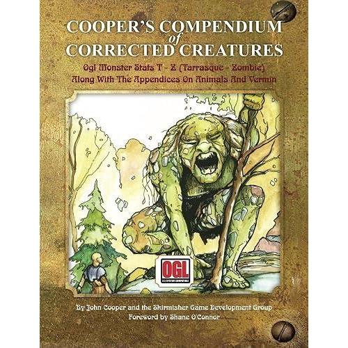 Cooper's Compendium Of Corrected Creatures: Ogl Monster Stats T Z (Tarrasque Zombie), Along With The Appendices On Animals And Vermin