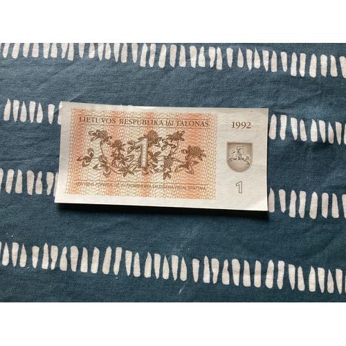 1 Billet De 1 Talonas, Lituanie, Année 1992.