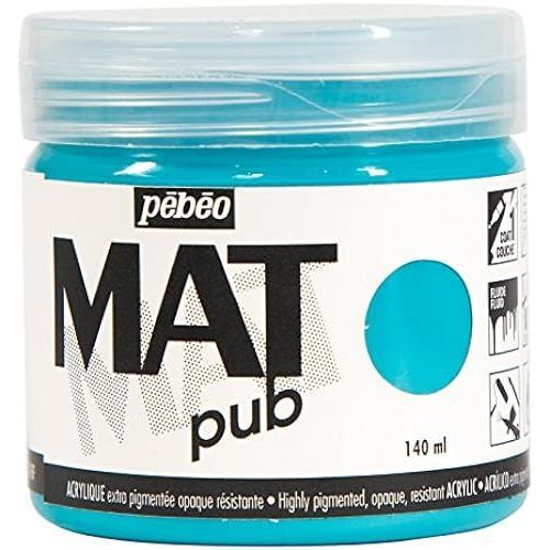 Acrylique mat pub PEBEO 140ml bleu turquoise