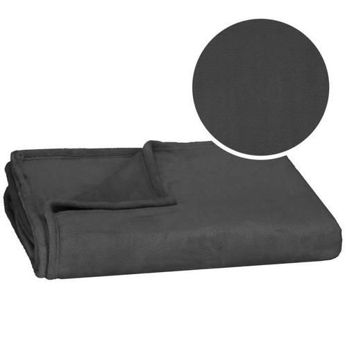 Couverture Couvre-Lit Salon Springos® 200x220 Cm - Moelleux Et Doux - Graphite