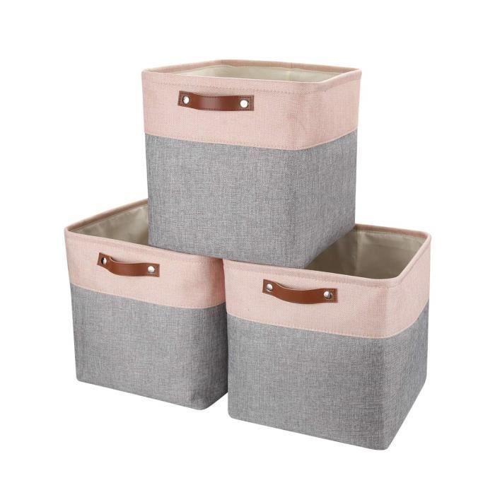 Mangata Cube de Rangement Tissu, Panier Cube de Rangement, (Gris