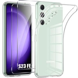 Coque Et 2 Verres Trempés Pour Samsung Galaxy S23 Fe - Protection Antichoc Silicone Transparent (Pas Pour S23) - Booling