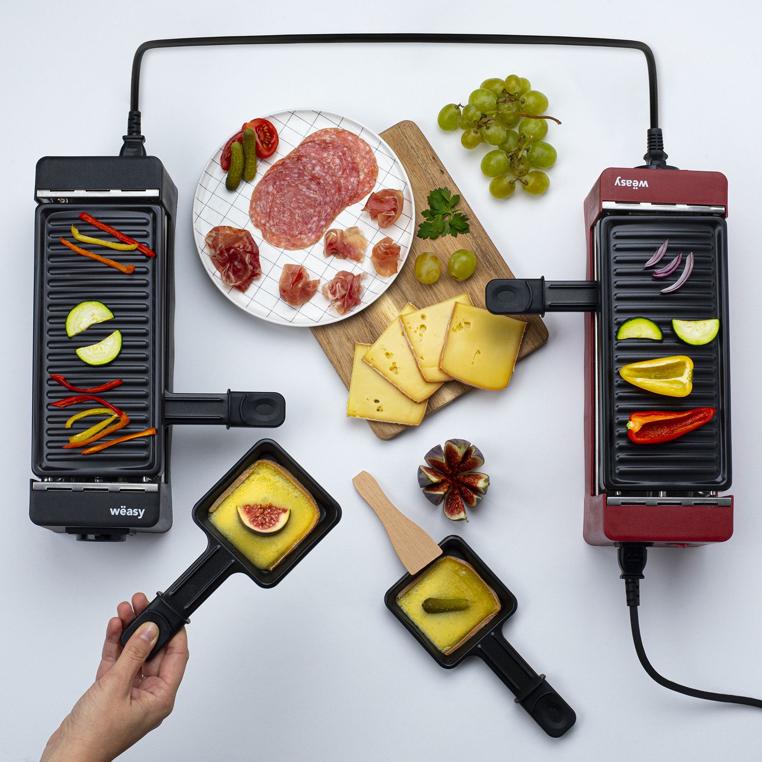 Weasy Tik12 + Tak12 Raclette 4 personnes connectable