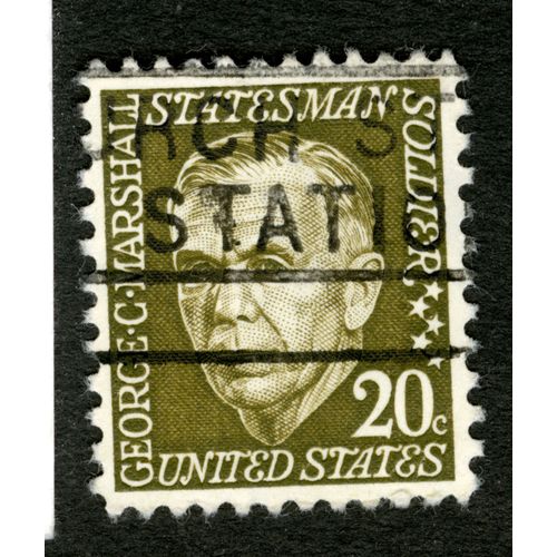 Timbre Oblitéré United States, George G Marshall States Man Soldier, 20 C