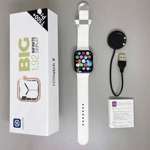 Black Square T500 + Pro Smart Watch Big 1.92 Affichage Infini - Bracelet  blanc