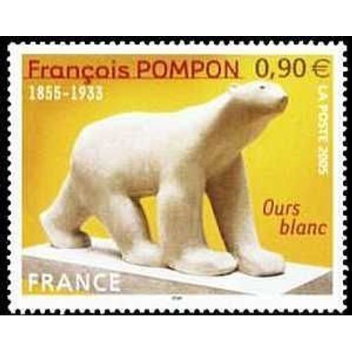 France 2005, Très Beau Timbre Neuf** Luxe Yvert 3806, Oeuvre De François Pompon, L'ours Blanc.