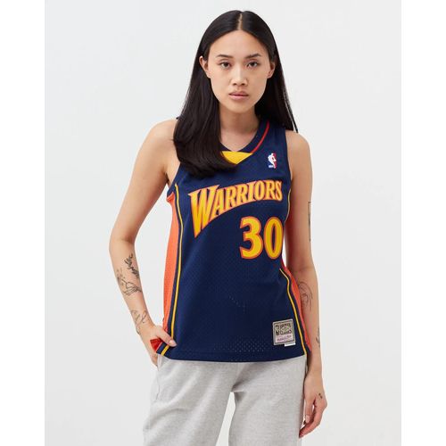 Mitchell & Ness Nba Women's Swingman Jersey Golden State Warriors 2009-10 Stephen Curry #30 Women Tops & Tanks Blue|Orange En Taille:L