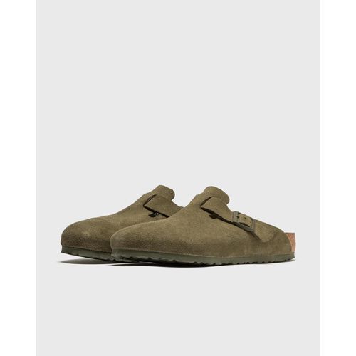 Birkenstock Boston Suede Leather Men Sandals Slides Green En37