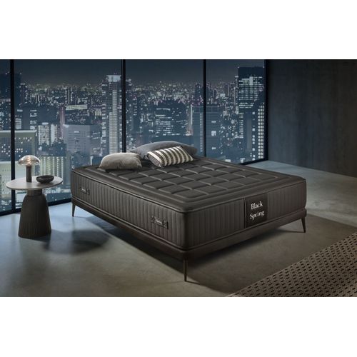 Moonia | Ressorts Ensanchés | Matelas Black Spring Royal 30 cm | 90X200 cm | Fermeté élevée