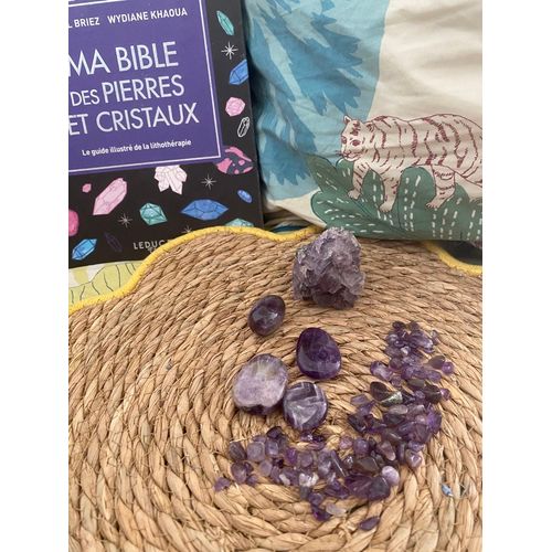 Lot Pierres Violettes - Améthyste Pour Intuition, Méditation, Protection