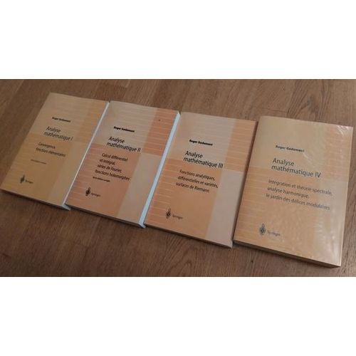 Lot Complet De 4 Livres Analyse Mathématique Tomes 1 À 4 - Roger Godement