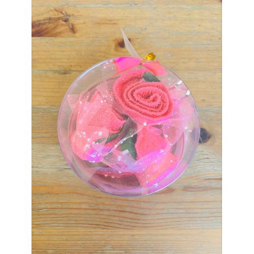 Set de serviettes en forme de roses 