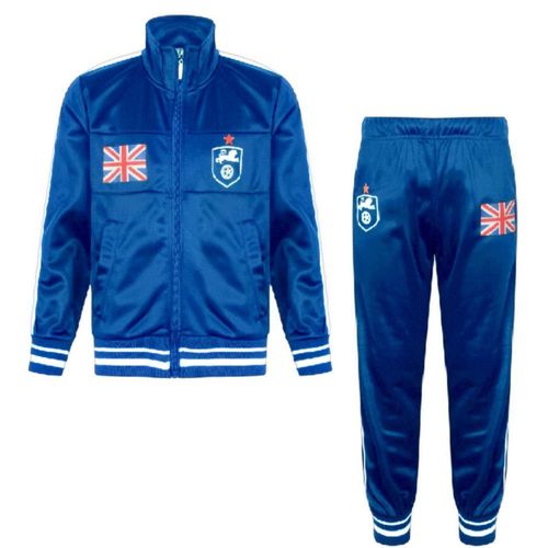 Jogging Survêtement Foot Enfant De L'angleterre Bleu Royal Taille 4 Ans (Taille 4 Ans,Couleur Bleu)
