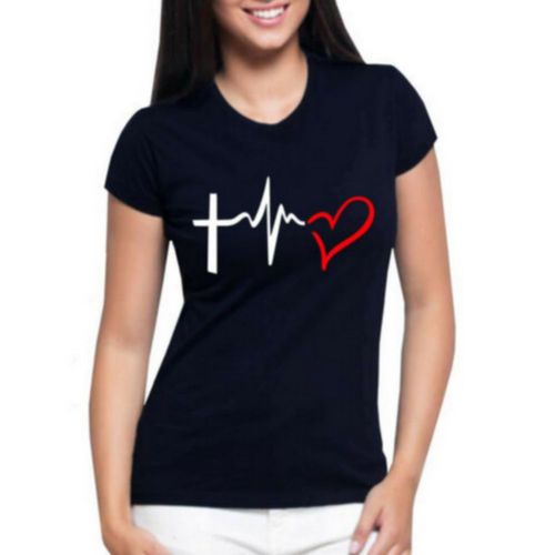 Tee Shirt Femme Saint Valentin Noir