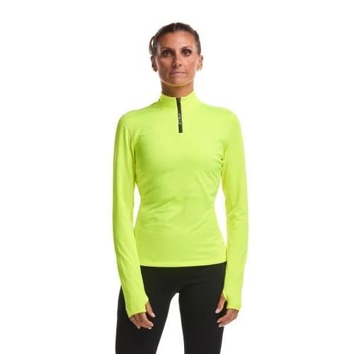 Sweat Zippé Femme Ekoi Perf Running Jaune Fluo