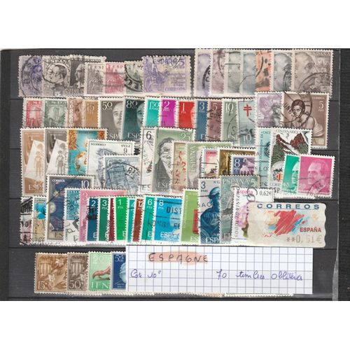 Espagne 70 Timbres Oblitérés O°