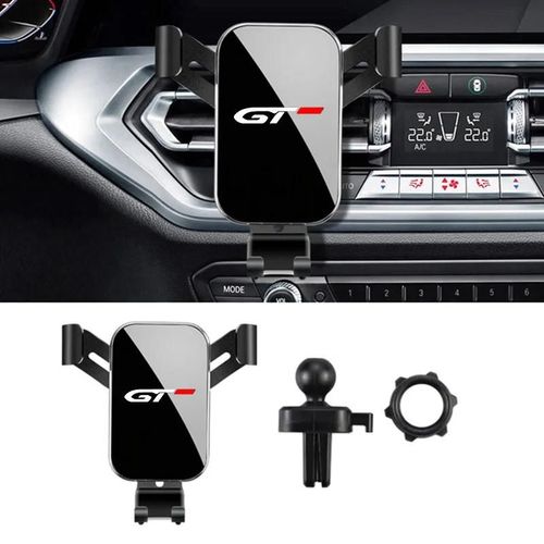 Support De Téléphone Portable Pour Voiture Par Gravité, Clip De Ventilation Pour Voiture, Pour Peugeot Gt Gti Gtline 508 5008 3008 208 2008 308-Noir