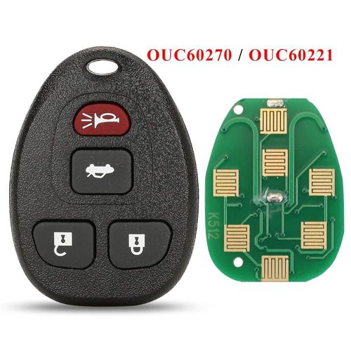 Jingyuqin 315mhz Ouc60270 5/6 Boutons Télécommande Entrée Sans Clé Voiture Porte-Clés Pour Buick Chevrolet Cadillac Gmc Saturn-4 Buttons Trunk