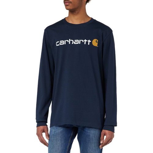 Carhartt - Core Logo L/S - Haut À Manches Longues Taille Xl, Bleu