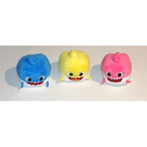 lot de 3 mini Peluche Bebe Requin Baby Shark Pinkfong Sonore Musical Wowwee 2019