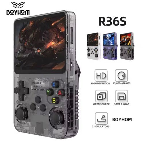 Boyhom R36s Retro Handheld Video Game Console Linux System 3.5 Inch Ips Screen R35s Pro Portable Pocket Vidéo Player 64gb Games