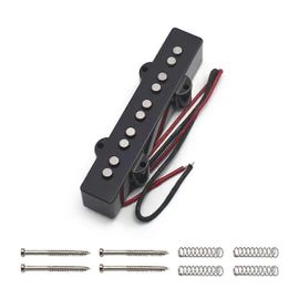 Micro Basse Électrique Cinq Cordes Open Single Coil Micro Basse Électrique Micro Chevalet Noir Micro