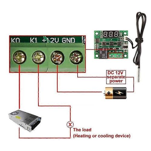 10 Pcs W1209 Dc 12v Rouge Chaleur Refroidissement Température Thermostat Commutateur De Contrôle De Température Contrôleur De Température