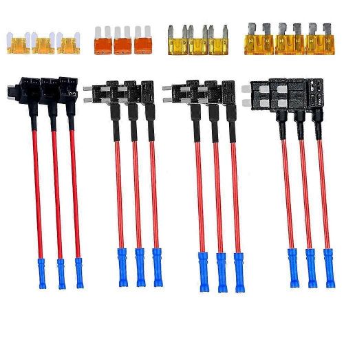 4 Types D'adaptateur 12v Add-A-Circuit Et Kit De Fusibles, Support De Fusible Avec Micro2 Mini Atc Ats Low Pr