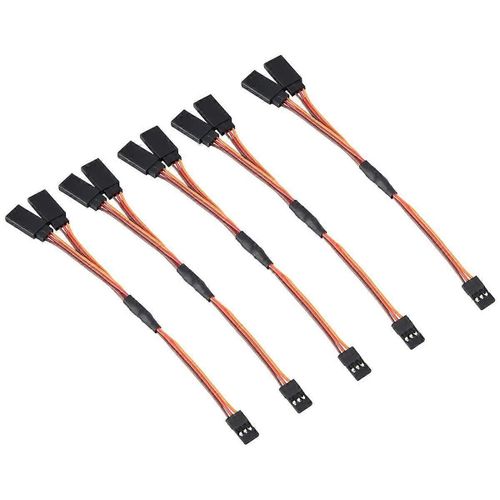 5 Pcs 150mm Y Type Étendu Ligne Extension Fil Câble Pour Futaba Jr Y Harnais Servo Lead Extens