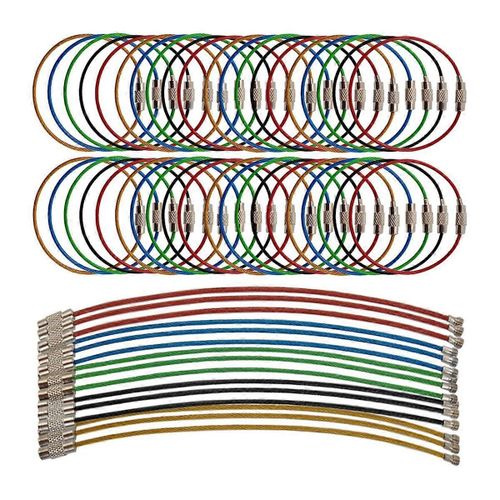 Porte-Clés 100pcs, 5,9 Pouces En Acier Inoxydable Anneau De Fil Boucles Anneaux Pour Accrocher L'étiquette De Bagages, Clés Garder