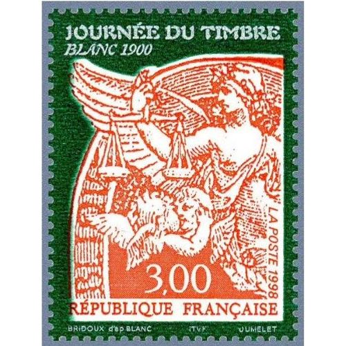 France 1998, Très Beau Timbre Neuf** Luxe Yvert 3136, Journée Du Timbre, Le Type Blanc 1900, Sans Surtaxe.
