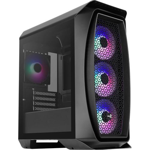 BAERTMY-Aerocool Aerooneminifrost, Boîtier PC Micro ATX, 4 Ventilateurs, 2 Panneaux, Noir