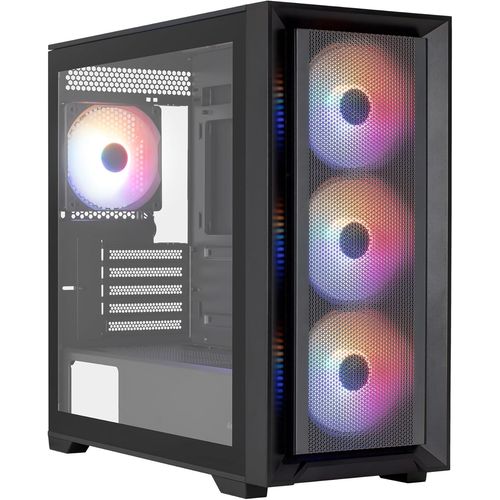 BAERTMY-Aerocool Tern Mini, Boîtier PC Micro ATX, 4X Ventilateurs FRGB 120mm, Fenêtre Verre Trempé, Façade Mesh, Support Refroidissement Liquide 360mm, Filtres à Poussière Magnétiques, 2X USB 3.0, No