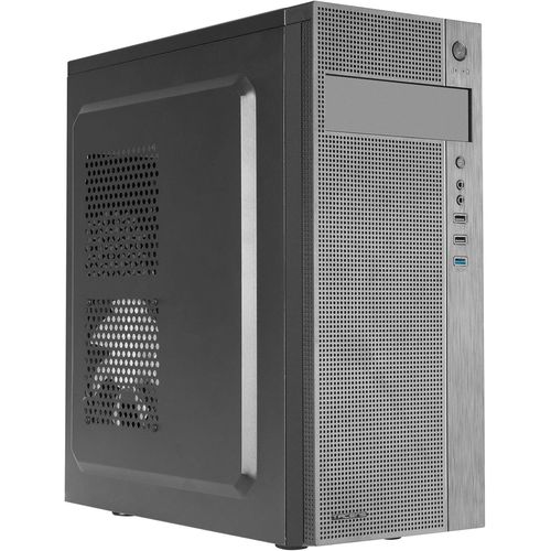 BAERTMY-Tacens 2FERROX, Boîtier PC ATX Moyen-Tour, Ventilateur Latéral 12cm, Grille Avant, Acier, Noir