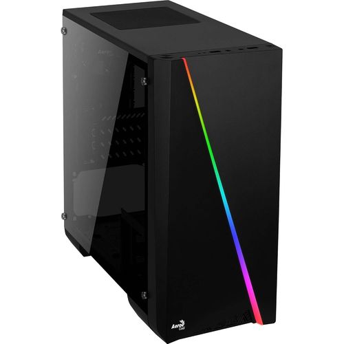 BAERTMY-Aerocool CYLONMINI, Boîtier PC ATX, RGB, Ventilateur Arrière 12cm, Noir